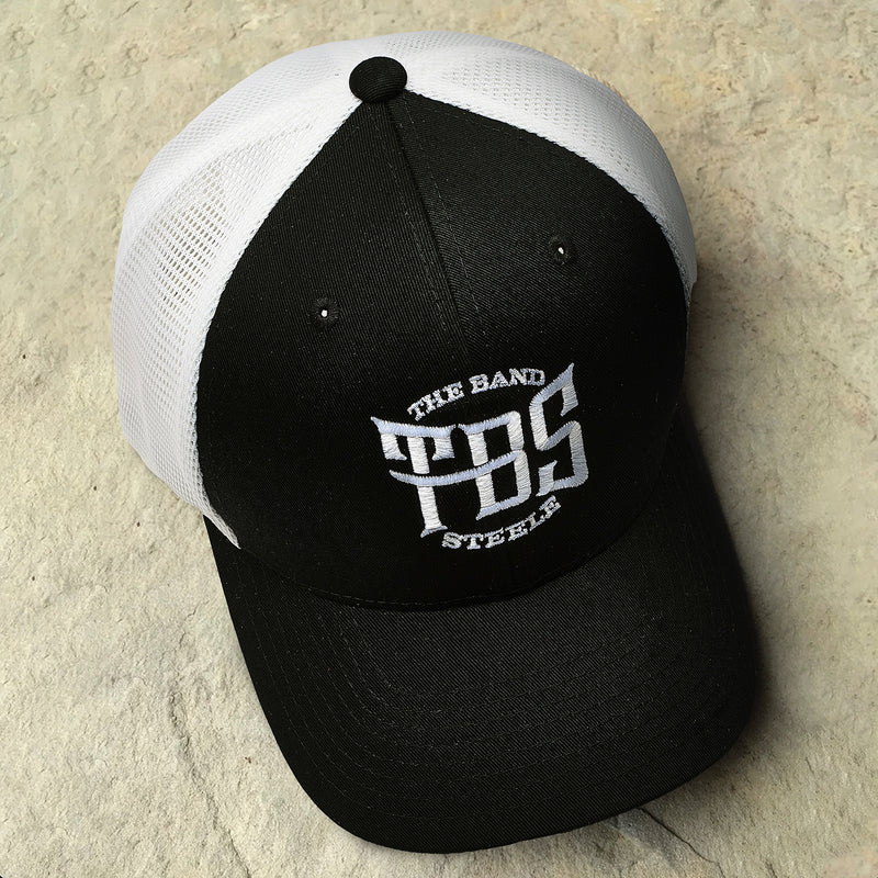 TBS Trucker Hat - Black/White/White Logo