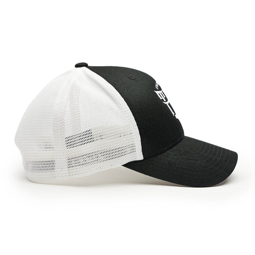 TBS Trucker Hat - Black/White/White Logo